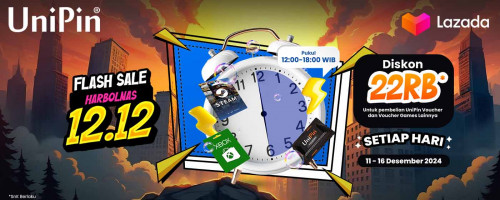 Harbolnas Saatnya Beli Voucher Game di Flash Sale 12.12 Lazada! Diskon Hingga 22 Ribu Khusus Untuk Kamu!